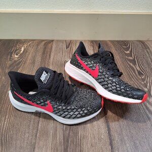 Nike Air Zoom Pegasus Running Black/Red Youth 3.5 Women's 5